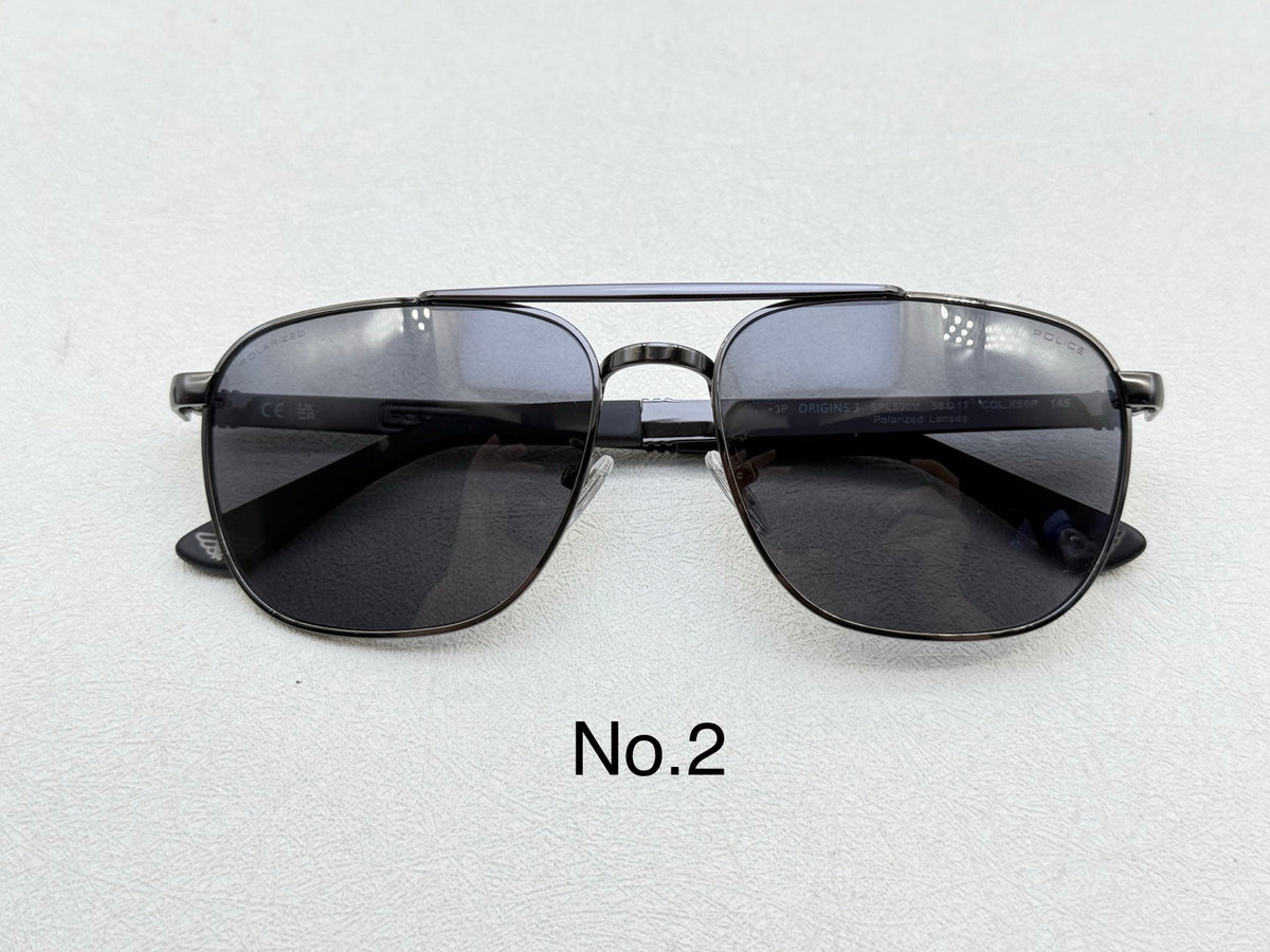 SPL890V Classic Rectangle Metal Sunglasses – 58mm