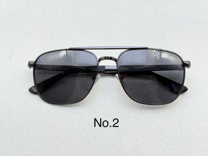SPL890V Classic Rectangle Metal Sunglasses – 58mm