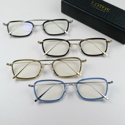 L23A002 Lightweight Rectangle Metal Optical Glasses – Unisex 53-22-145