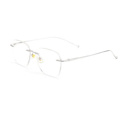 8978WK Pure Titanium Rimless Eyeglasses – 57mm Blue Light Blocking Glasses