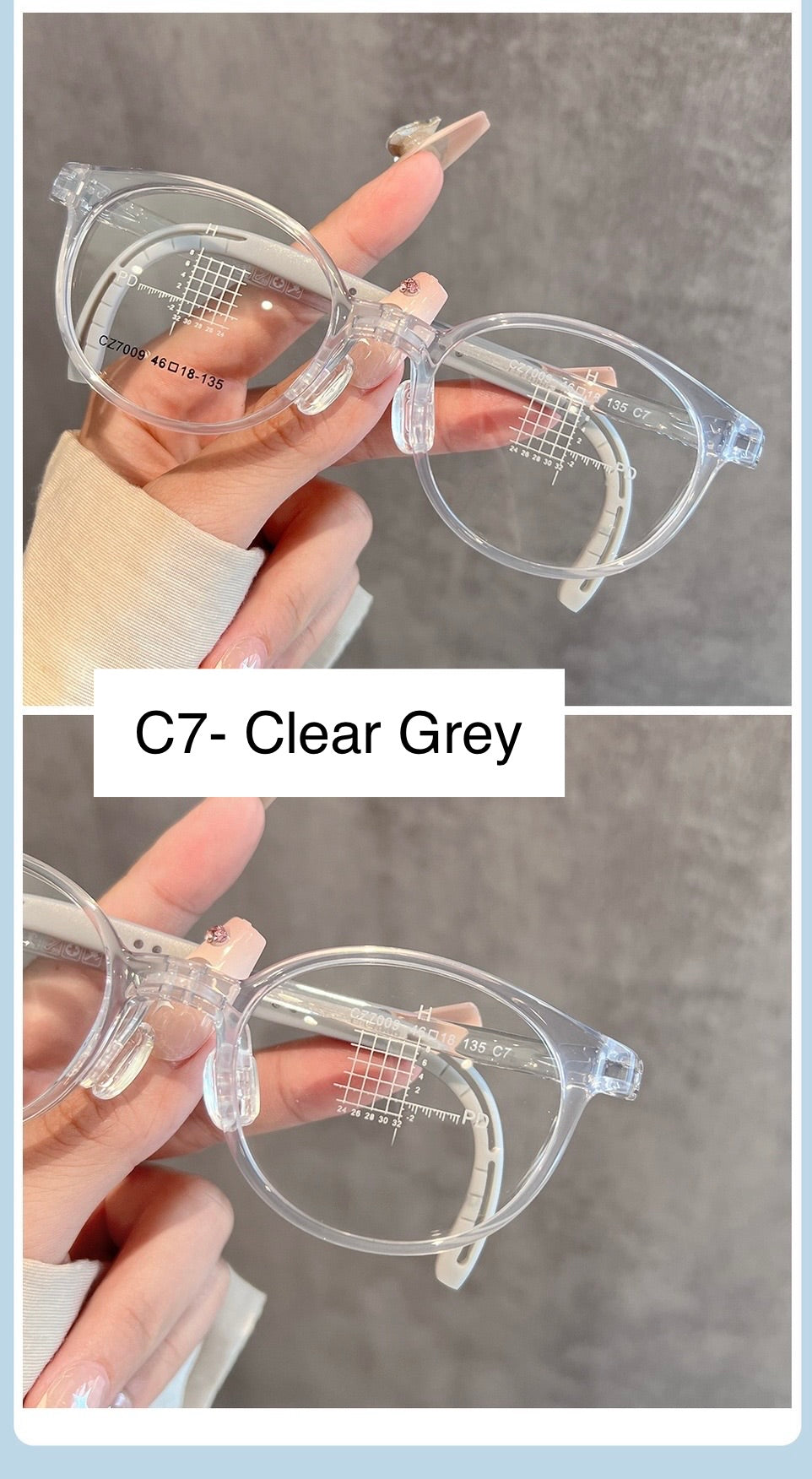 CZ7009ET Kids Round Eyeglasses – Lightweight Flexible TR Children’s Glasses | 46mm