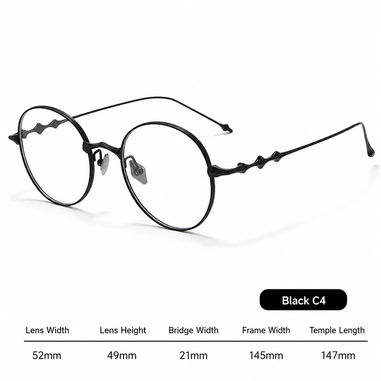 H603H Rimless Rectangle Pure Titanium Eyeglasses – Lightweight Frameless Optical Frame (Copy)