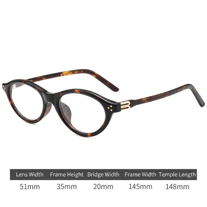 92280BD Women’s Cat-Eye Acetate Eyeglasses – Slim Fashion Optical Frame 53mm