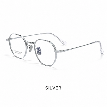 S720P Lightweight Pure Titanium Retro Eyeglasses – Unisex Optical Frame