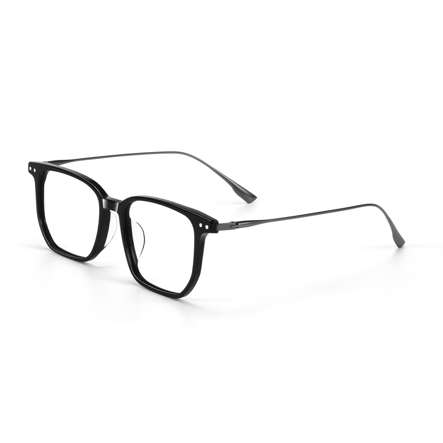 GG-F571 Lightweight Square Acetate & Titanium Eyeglasses – 52mm Unisex Optical Frame