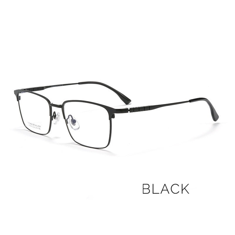 X15115 Ultra-Light Titanium Retro Browline Prescription Eyeglasses – Unisex