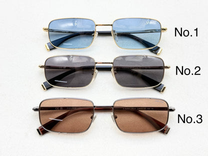 SPLV34 Slim Rectangle Metal Sunglasses – 55mm
