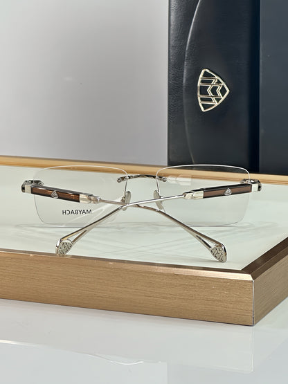EDITOR Luxury Rimless Square Optical Glasses – 56mm Unisex Frameless Eyewear