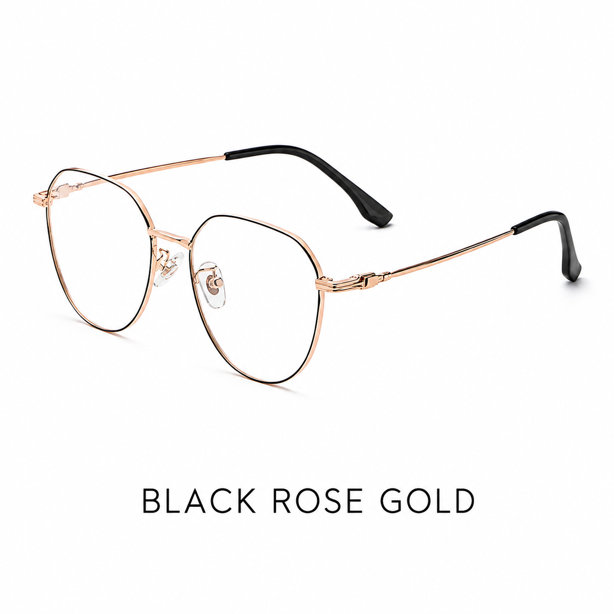 58007 Pure Titanium Geometric Eyeglasses – Lightweight Unisex Optical Frame