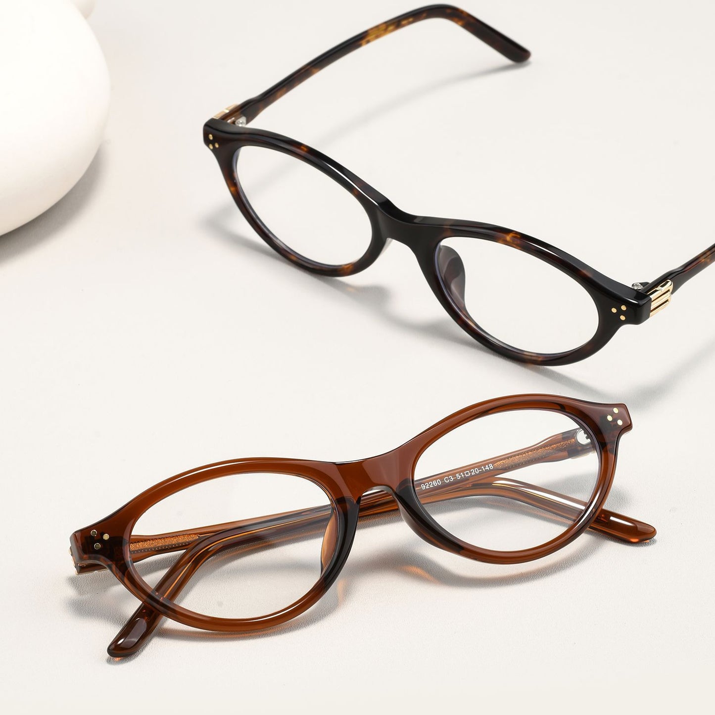 92280BD Women’s Cat-Eye Acetate Eyeglasses – Slim Fashion Optical Frame 53mm
