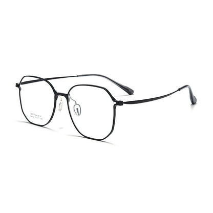 99812ZM Lightweight Titanium Geometric Eyeglasses – Unisex Retro Optical Frame