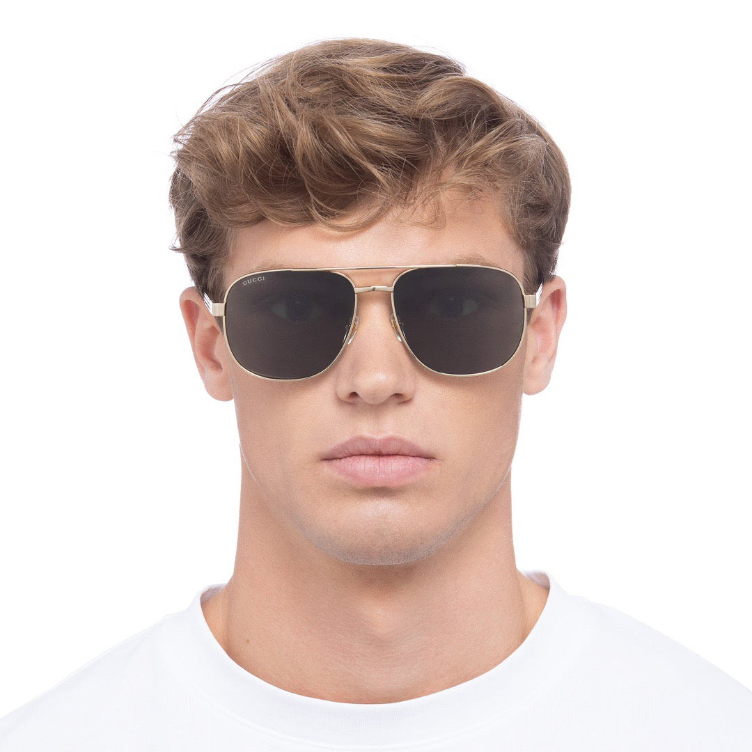 60mm Square Aviator Navigator Metal Sunglasses – Double Bridge Unisex