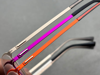 IC Berlin Questionnaire 1 Screwless Stainless Steel Eyeglasses Frame – Ultra Lightweight Optical Glasses (52-16-145)