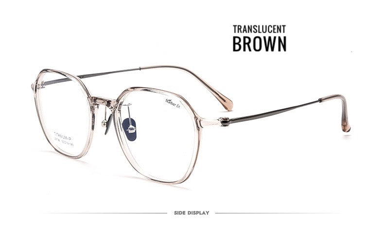 L9106 Lightweight TR90 Titanium Eyeglasses – Unisex Geometric Frames