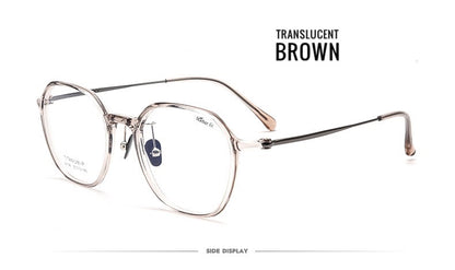 L9106 Lightweight TR90 Titanium Eyeglasses – Unisex Geometric Frames