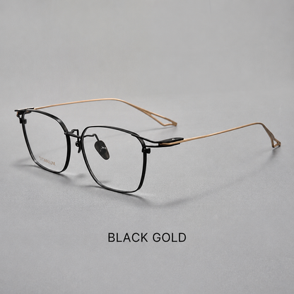 SEVENZ Lightweight Titanium Rectangle Eyeglasses – Retro Unisex 54mm Frame