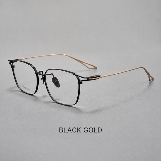 SEVENZ Lightweight Titanium Rectangle Eyeglasses – Retro Unisex 54mm Frame