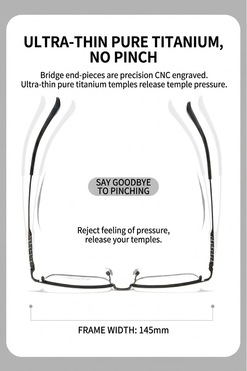X15115 Ultra-Light Titanium Retro Browline Prescription Eyeglasses – Unisex