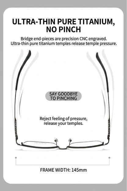 X15115 Ultra-Light Titanium Retro Browline Prescription Eyeglasses – Unisex
