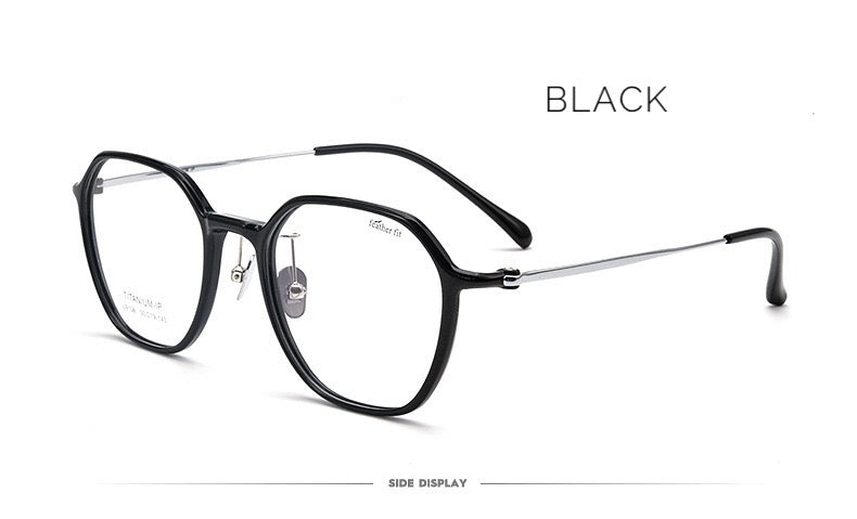 L9106 Lightweight TR90 Titanium Eyeglasses – Unisex Geometric Frames