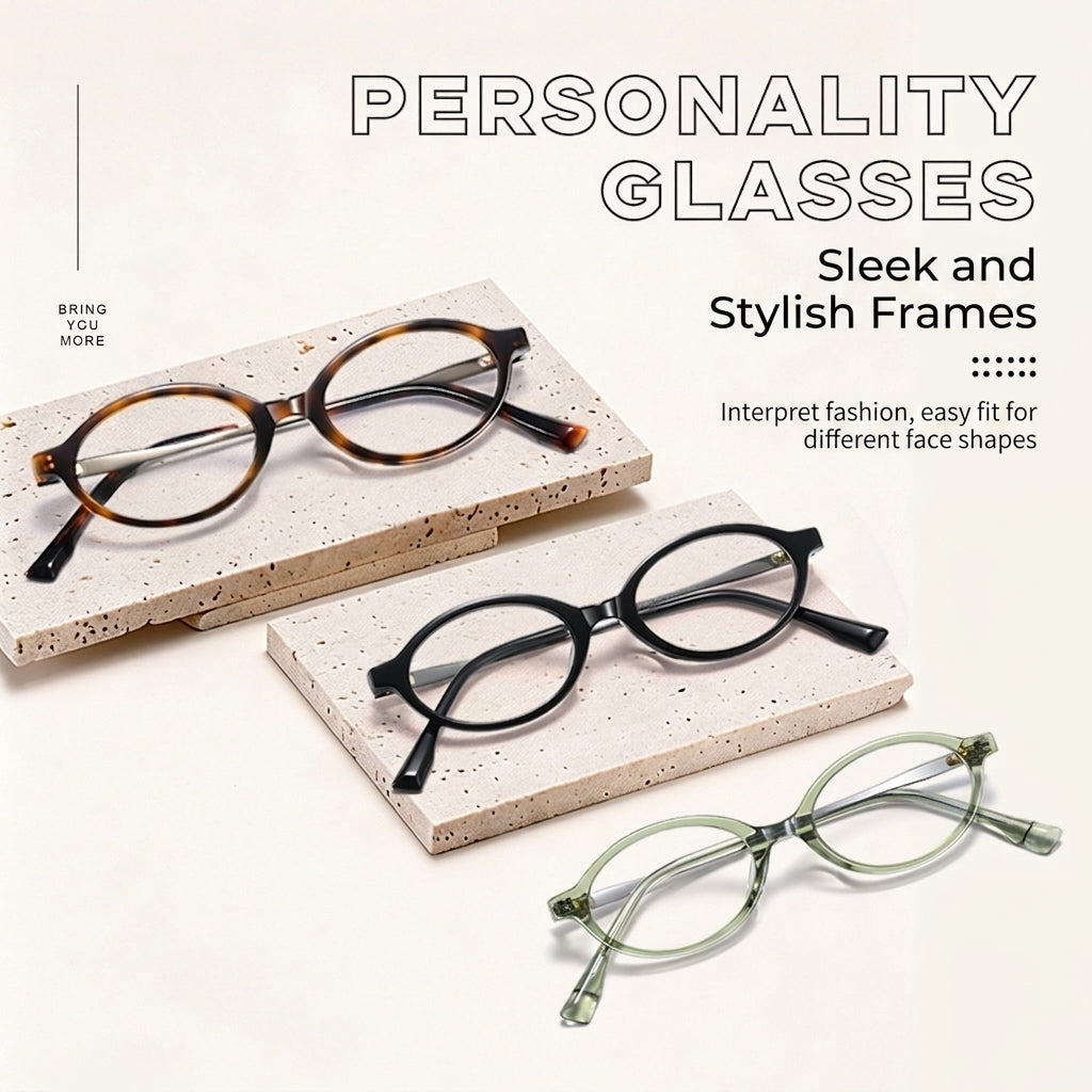 GG-F570 Lightweight Round TR & Titanium Eyeglasses – 49mm Unisex Optical Frame