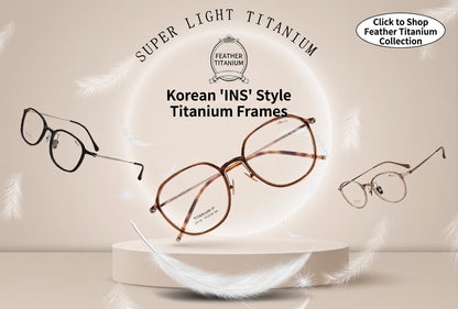 L9106 Lightweight TR90 Titanium Eyeglasses – Unisex Geometric Frames