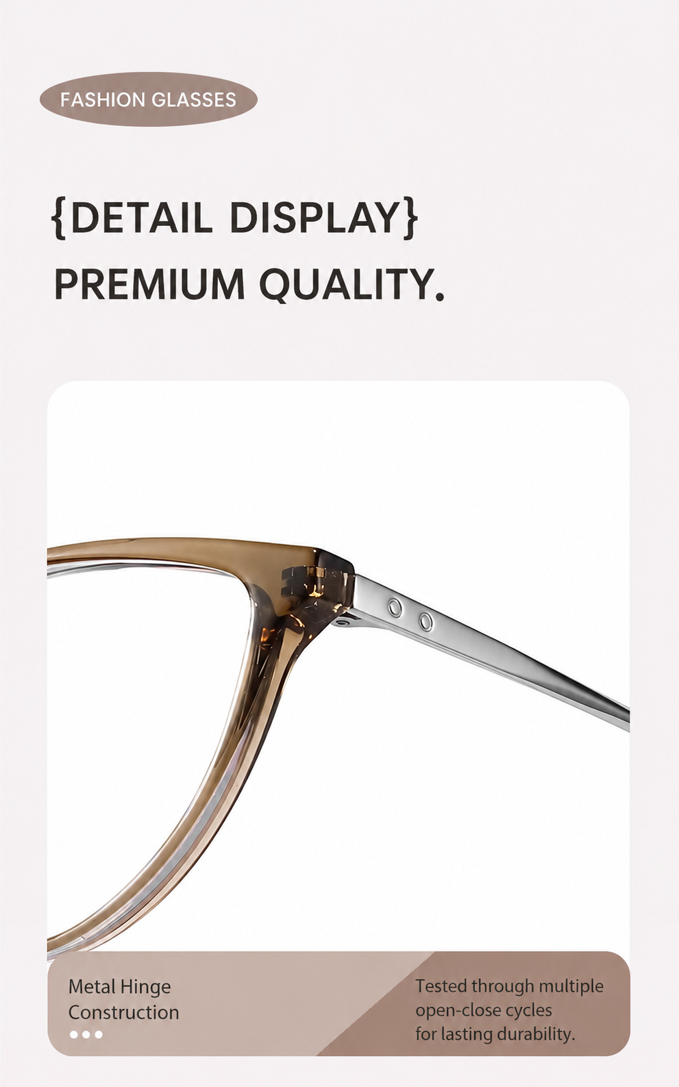 M8238Z Lightweight Cat-Eye Eyeglasses – TR & Titanium Frame