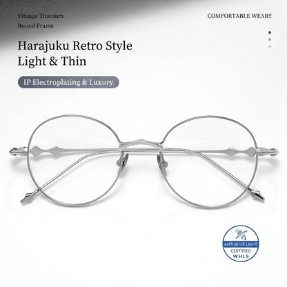 H603H Rimless Rectangle Pure Titanium Eyeglasses – Lightweight Frameless Optical Frame (Copy)