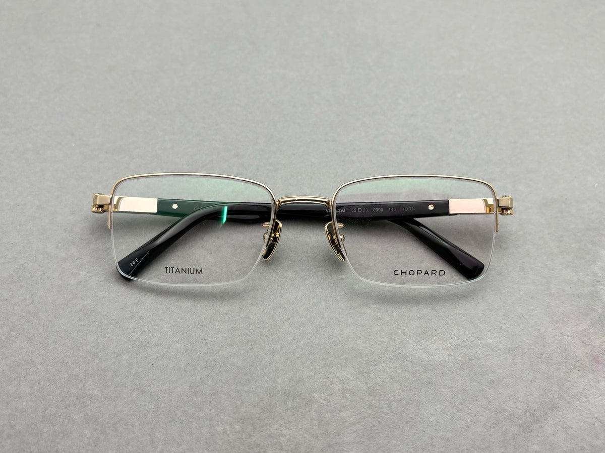 55mm-Unisex Lightweight Titanium Alloy Semi-Rimless Rectangle Optical Glasses
