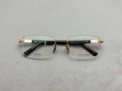 55mm-Unisex Lightweight Titanium Alloy Semi-Rimless Rectangle Optical Glasses