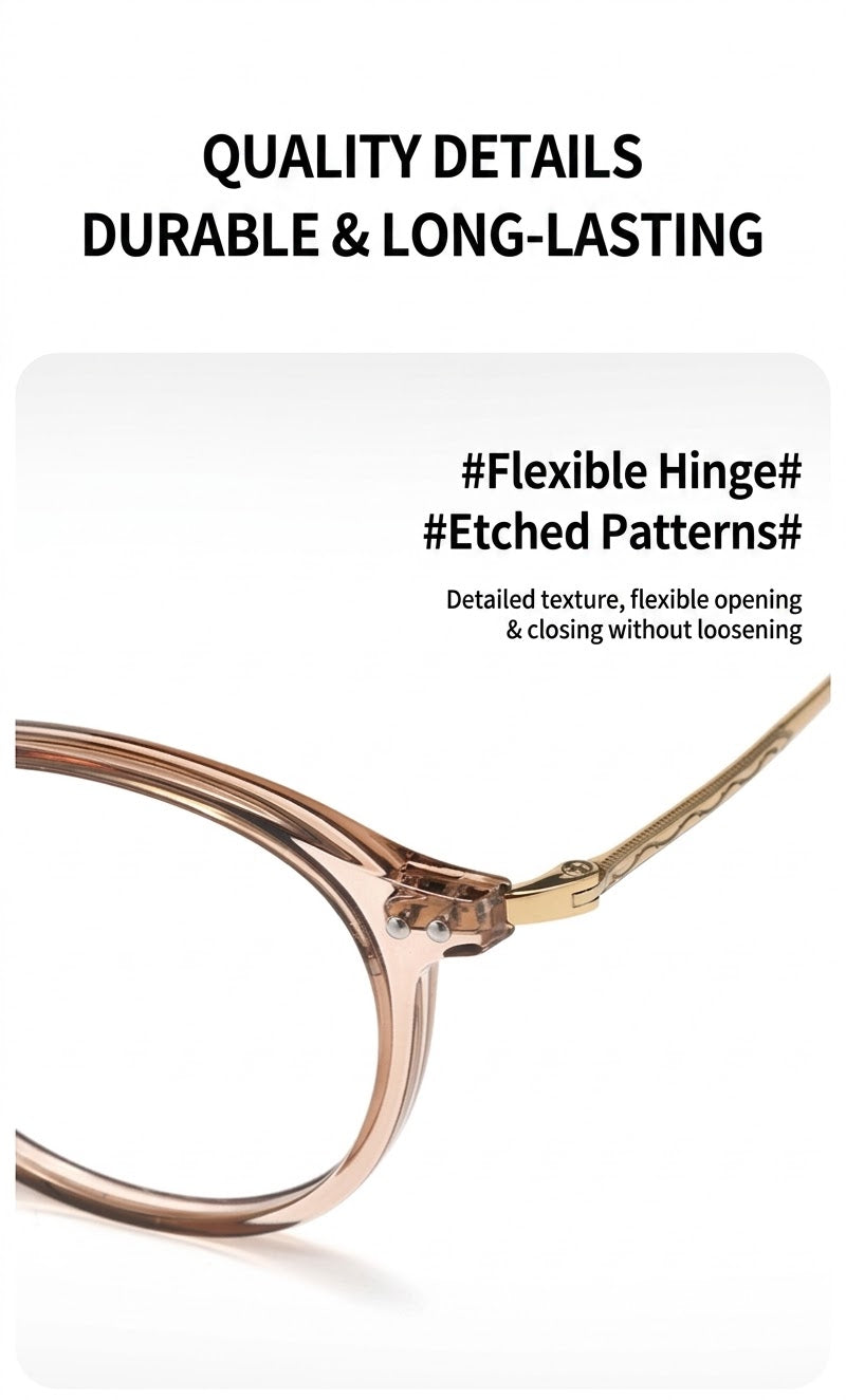 T18276Z Vintage Round Titanium Eyeglasses