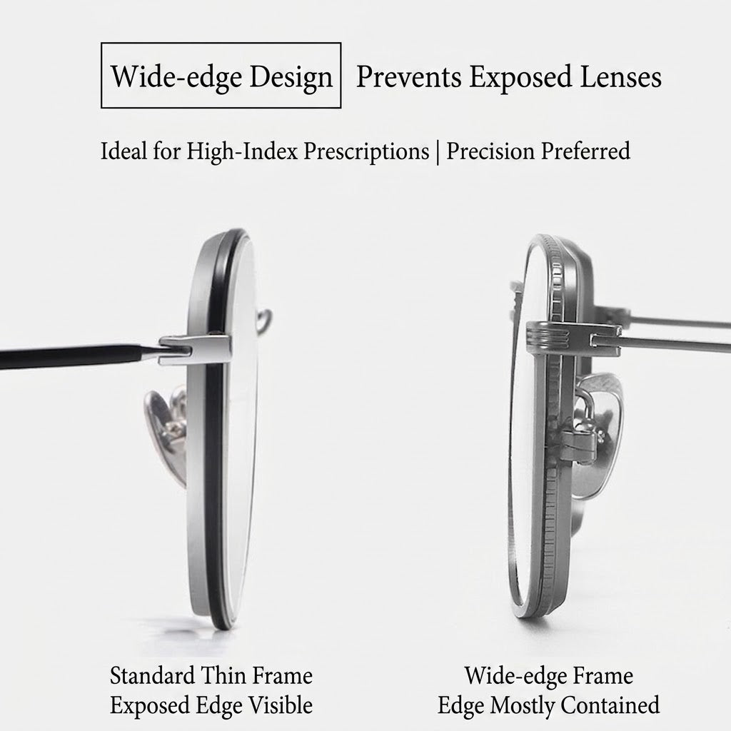 DTX125S Pure Titanium Square Eyeglasses – Lightweight Vintage Metal Frame | 2 Sizes