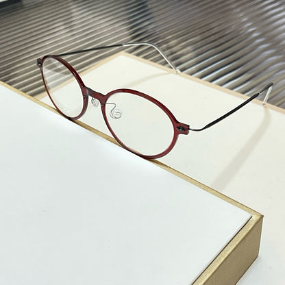 6667 Ultralight Pure Titanium Round Eyeglasses – Screwless Minimalist Frame