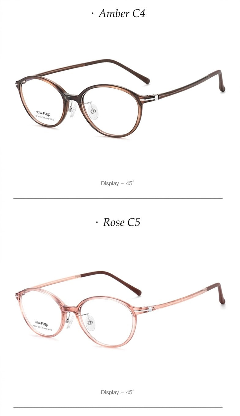 1513 Lightweight Round Eyeglasses – Flexible TR Unisex Optical Frame
