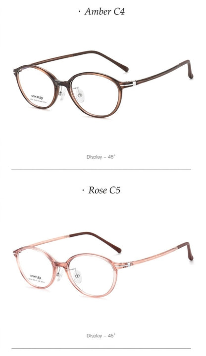 1513 Lightweight Round Eyeglasses – Flexible TR Unisex Optical Frame