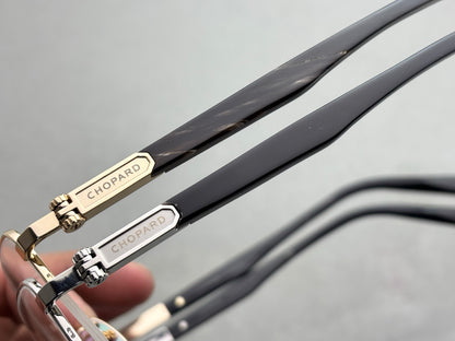 55mm-Unisex Lightweight Titanium Alloy Semi-Rimless Rectangle Optical Glasses