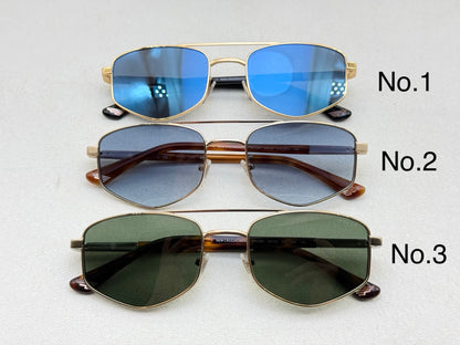 SPLQ84 Geometric Metal Sunglasses – 55mm