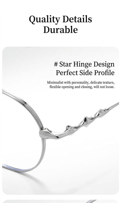 H603H Rimless Rectangle Pure Titanium Eyeglasses – Lightweight Frameless Optical Frame (Copy)