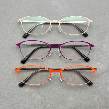 IC Berlin Questionnaire 1 Screwless Stainless Steel Eyeglasses Frame – Ultra Lightweight Optical Glasses (52-16-145)