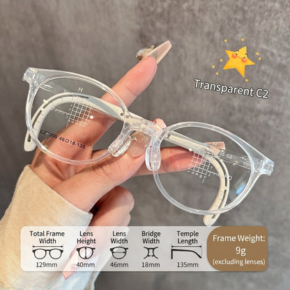 CZ7009ET Kids Round Eyeglasses – Lightweight Flexible TR Children’s Glasses | 46mm