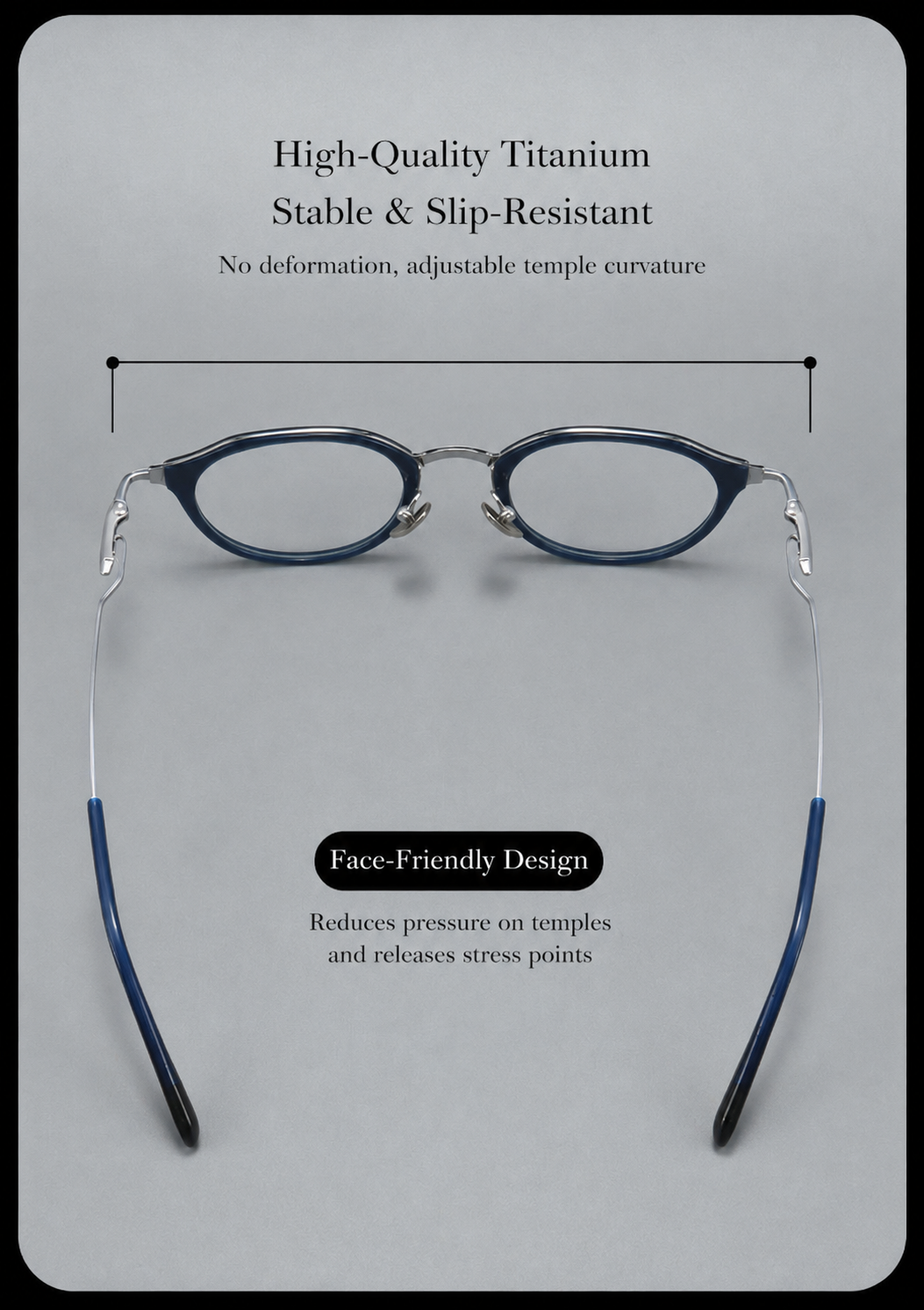 M80910S Lightweight Round Eyeglasses – TR & Titanium Combination Frame