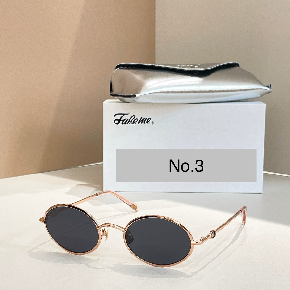 Fakeme Compass Unisex Oval Metal Sunglasses – 53-22-146