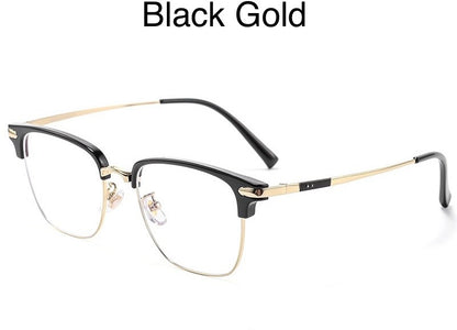 122616Y Lightweight Half Titanium Rectangle Eyeglasses – Unisex