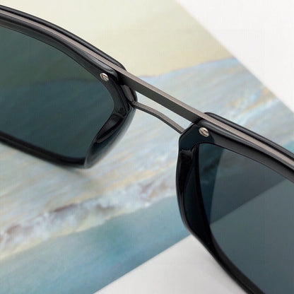S8748- Classic Square Double-Bridge Sunglasses – 54mm