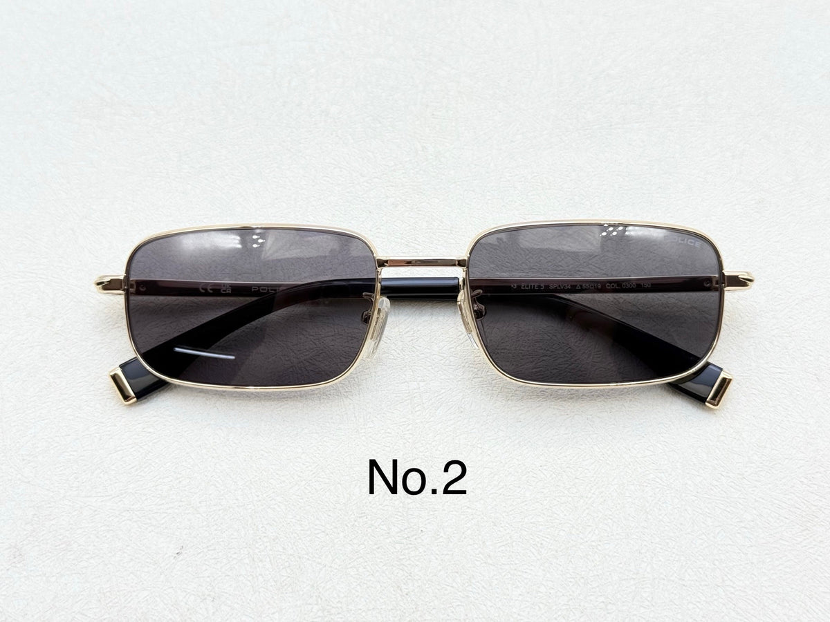SPLV34 Slim Rectangle Metal Sunglasses – 55mm