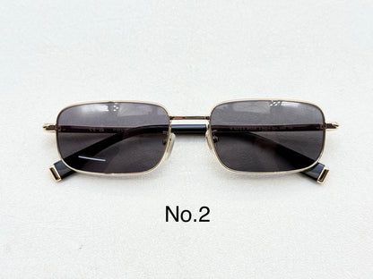SPLV34 Slim Rectangle Metal Sunglasses – 55mm