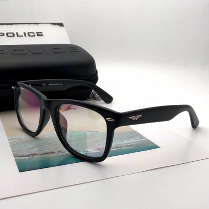 S’1931G Square Optical Frame with Polarized Clip-On Sunglasses – 53mm