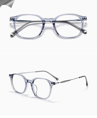 GG507F Acetate & Titanium Retro Eyeglasses – Lightweight Unisex Optical Frame