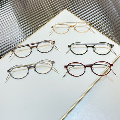 6667 Ultralight Pure Titanium Round Eyeglasses – Screwless Minimalist Frame