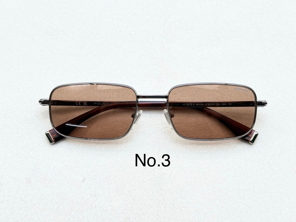 SPLV34 Slim Rectangle Metal Sunglasses – 55mm